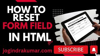 HOW TO RESET FORM FIELD IN HTML #html #form #input #field #reset #new #newvideo
