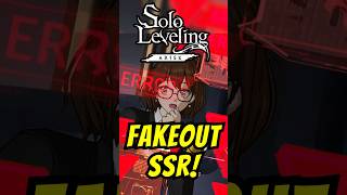 FAKEOUT ANIMATION! (RARE) Solo Leveling Arise #sololeveling #code #summon #tierlist