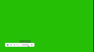 Simple Like, Share, Subscribe, Bell Button Green Screen Animation 2019
