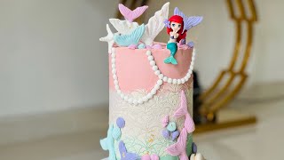 Dreamy Mermaid Cake || Salted Caramel recipe || Rainbow Cake process