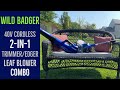 Wild Badger 40V 2-in-1 Cordless Trimmer/Edger and Leaf Blower Combo