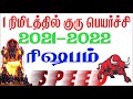 ரிஷப ராசி குரு பெயர்ச்சி பலன்2021 1 நிமிட பலன் rishabam