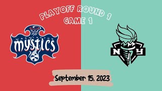 Full Game | Playoff Round 1 - Game 1 | Washington Mystics vs New York Liberty - September 15, 2023