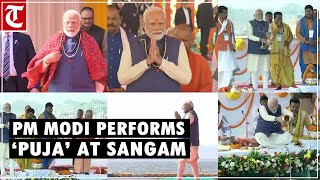 PM Modi performs ‘puja’ at Sangam ahead of ‘Maha Kumbh’ in Prayagraj