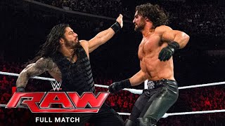 FULL MATCH Roman Reigns vs Seth Rollins Raw March 2 2015