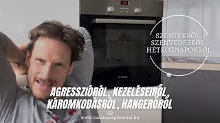 AGRESSZIÓRÓL, KEZELÉSEIRŐL, KÁROMKODÁSRÓL, HANGERŐRŐL, SZENTEKRŐL, SZENVEDÉSRŐL, HÉTKÖZNAPOKRÓL