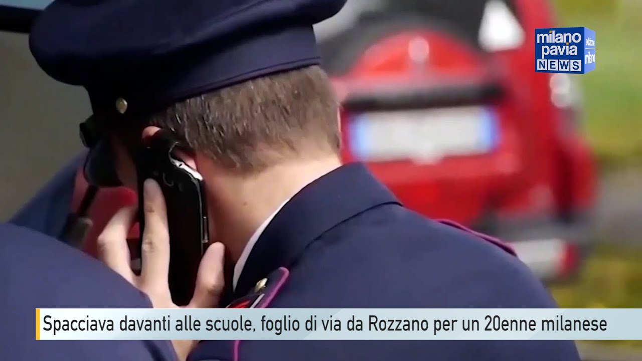 Spacciava Davanti A Un Asilo, ''foglio Di Via'' Da Rozzano Per Un ...