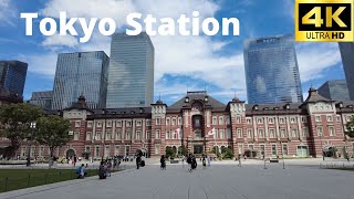 【4K HDR】Skyscrapers around historical Tokyo station on a holiday 休日の東京駅周辺を散歩しました。