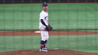 2018/6/13　下川拳央 （福井工業大学）　3年生　サウスポー　大学選手権/宮崎産経大学戦　ワンポイント