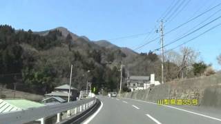 山梨県道35号・秋山観光スポーツ広場駐車場・二十六夜山登山口＠山梨県上野原市