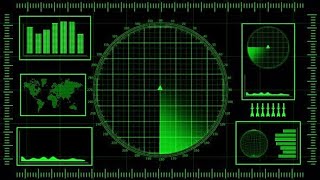 4K Animated Motion Graphic Video Stock | Military Analog Radar Animation in 4K By Under21 Studio