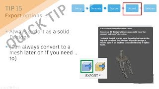 QUICK TIP: Generative Export Options