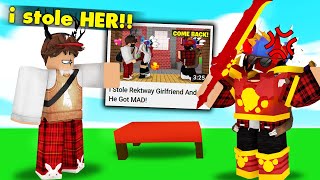 He Tried STEALING My Girlfriend, So I 1v1'd Him... (ROBLOX BEDWARS)