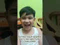 eating sour grapes no emotion challenge kidsvlog shorts shortvideo shortvideos shortvideoviral