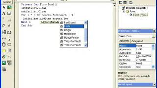 Visual Basic font viewer tutorial