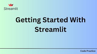 Getting Started with Streamlit in Python | Code Practice | AWS