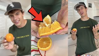 The CORRECT way to EAT AN ORANGE?? 😱  - #Shorts