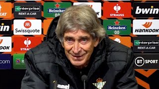 'I'm a CITY FAN! I was NOT very sad about what happened!' | Manuel Pellegrini | Man Utd v Real Betis
