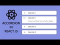 Create Accordion using React JS from Scratch | React JS Tutorial