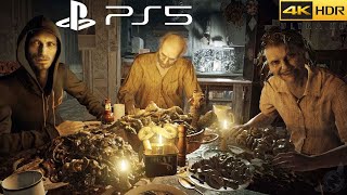 RESIDENT EVIL 7 - PS5 - Dinner Scene - 60FPS  Ray Tracing 4K
