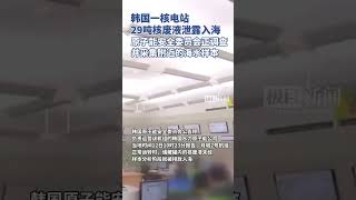 韩国一核电站29吨核废液泄露入海，原子能安全委员会正调查