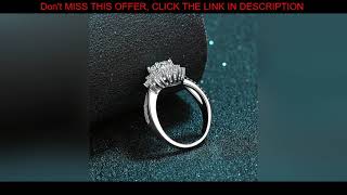 Top ANZIW 925 Sterling Silver Moissanite Diamond 0.8CT Fashion Halo Split Shank Engagement Ring For