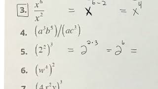 Exponent Rules