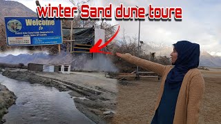 winter sand dune tour🥶||sister ka driving test 😃|| #ladakhi youtuber#ladakhi