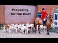 Fox hunt in England, Riders preparing for a Boxing day fox hunt