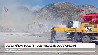 Aydın'da kağıt fabrikasında yangın