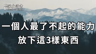 人這一生，那些走過的路，終是無法重來！一個人最了不起的能力，就是能放下這3樣東西！聰明的你儘早看透【深夜讀書】