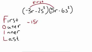 Algebra- Multiplying Binomials Using FOIL