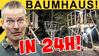 UNFASSBAR! 3 BAUMHÄUSER in 24 STUNDEN! | Bauforum24 Baumhaus Challenge