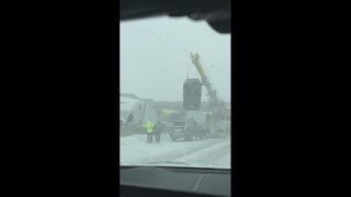 VIDEO: Troopers respond to 50 vehicle crash on Ohio Turnpike in Sandusky County