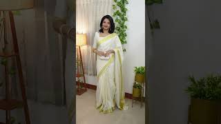 1 Minute Kerala Saree Styling 🌸