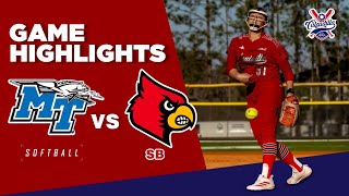 LOUISVILLE Takes On MIDDLE TENNESSEE In 2025 D1 COLLEGE SOFTBALL AT THE SPRINGS GAMES