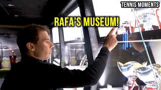 Rafael Nadal guiding Felix around the Rafa Nadal Academy Museum! 🇪🇸