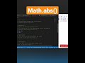 JavaScript math.abs() method | JavaScript Tutorial For Beginners