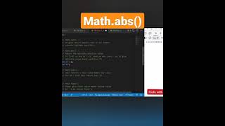 JavaScript math.abs() method | JavaScript Tutorial For Beginners