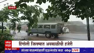 Hingoli Rain : हिंगोली जिल्ह्यात मुसळधार पाऊस, बळीराजा पुन्हा संकटात