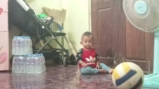 Smart boy playing ball . ក្មេងប្រុសឆ្លាតលេងបាល់