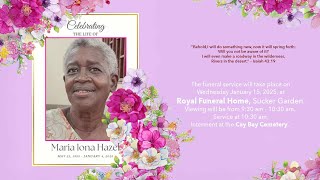 Honoring the Life of Ms. Maria Iona Hazel | Live Funeral Service