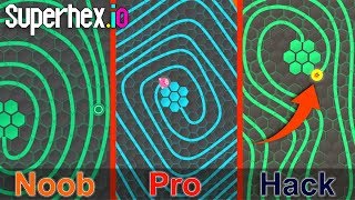 Superhex.io © Noob vs Pro vs Hack in Superhexio Gameplay ✓