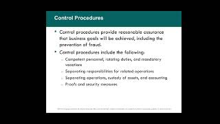 ACT3112 WEEK 4 LECTURE 1 - TOPIC 3 - INTERNAL CONTROL