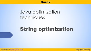 Java optimization Techniques - String optimizations