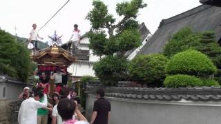 東條町コマ新調試験曳（科長神社から納庫）Ver春の歌集