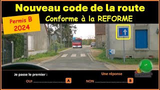 TEST Nouveau code de la route 2024-2025 conforme à la nouvelle réforme GRATUIT n°102