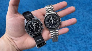 $250 Swatch MoonSwatch Moon vs. $8,500 Omega Speedmaster Professional Moonwatch review & unboxing 4K