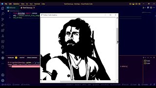 Ram Charan Ram Look RRR Using Python Sketchpy | Python Programming Hub