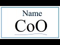 How to Write the Name for CoO